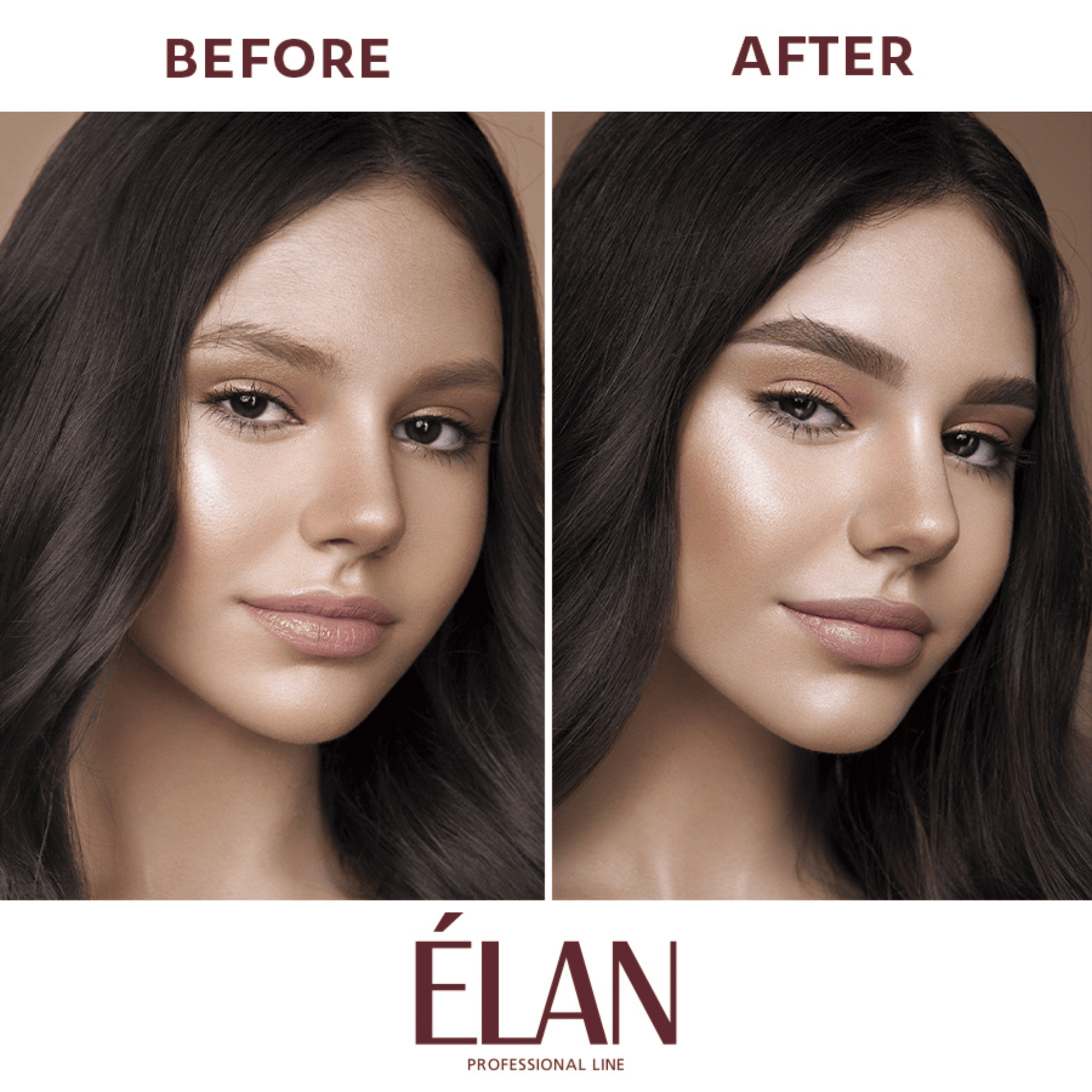 Élan Smart Brow Tinting System Deep Brow Tint Before-After