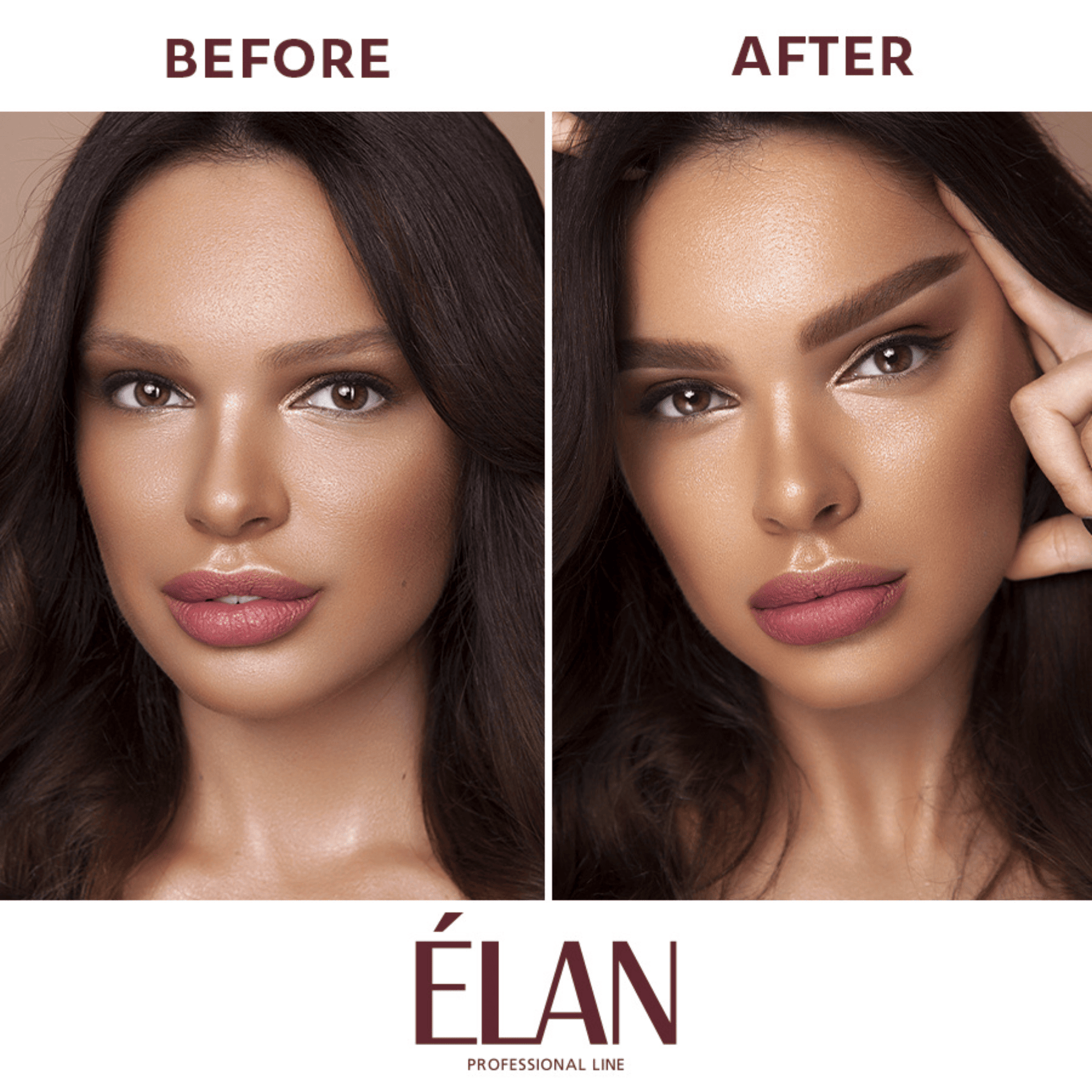 Élan Smart Brow Tinting System Deep Brow Tint Before-After