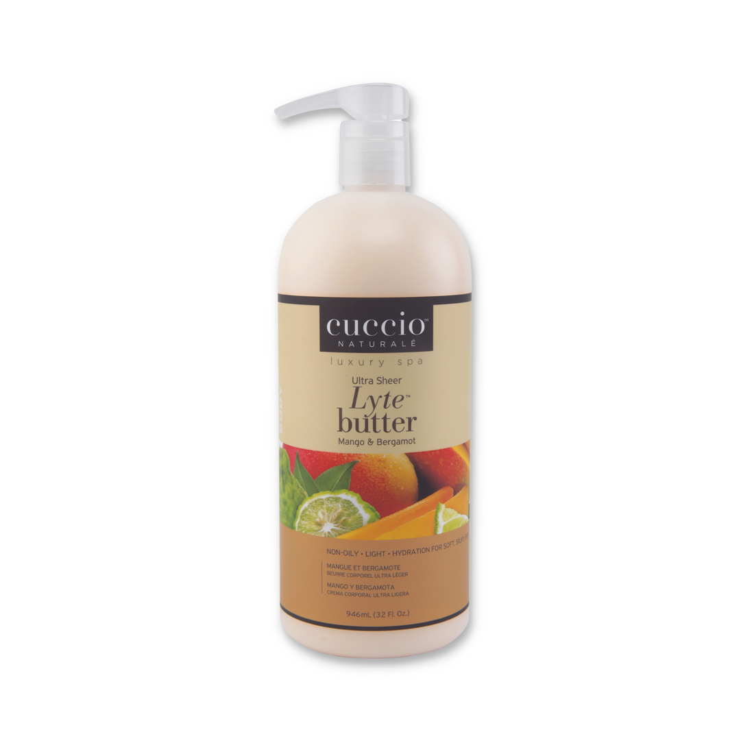 Cuccio Naturalé Lyte Butter Lotion - Mango & Bergamot 946ml