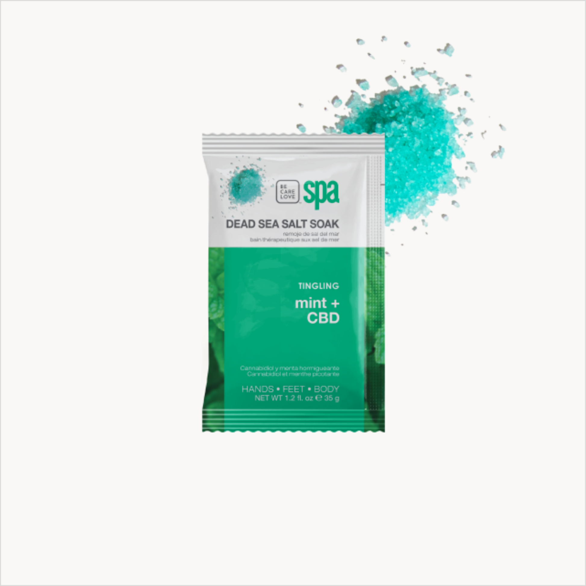 BCL SPA Tingling Mint + CBD 4 Step System Dead Sea Salt Soak