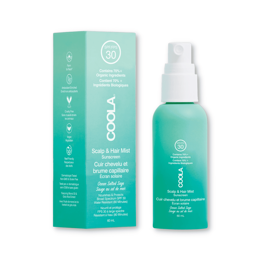 Coola Scalp & Hair Mist Organic Sunscreen SPF 30