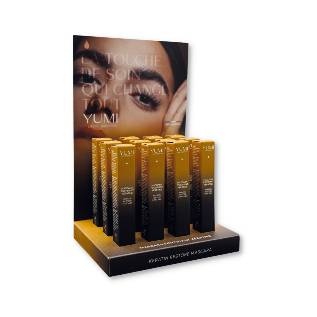 Yumi Lashes Keratine Restore Mascara Display